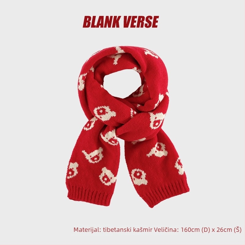Kašmirski pleteni šal za vrat — warp-knit tehnologija, zadržava toplinu, jesenji stil, minimalistički, gradski stil