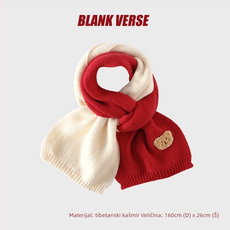 Kašmirski pleteni šal za vrat — warp-knit tehnologija, zadržava toplinu, jesenji stil, minimalistički, gradski stil