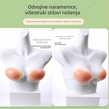 Silikonske grudne jastučiće, deblje, push-up učinak, za trudnoće, nevidljive pod kupaćim kostimom, kružni oblik, 5 cm