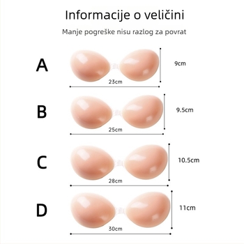 Silikonske grudne jastučiće, deblje, push-up učinak, za trudnoće, nevidljive pod kupaćim kostimom, kružni oblik, 5 cm
