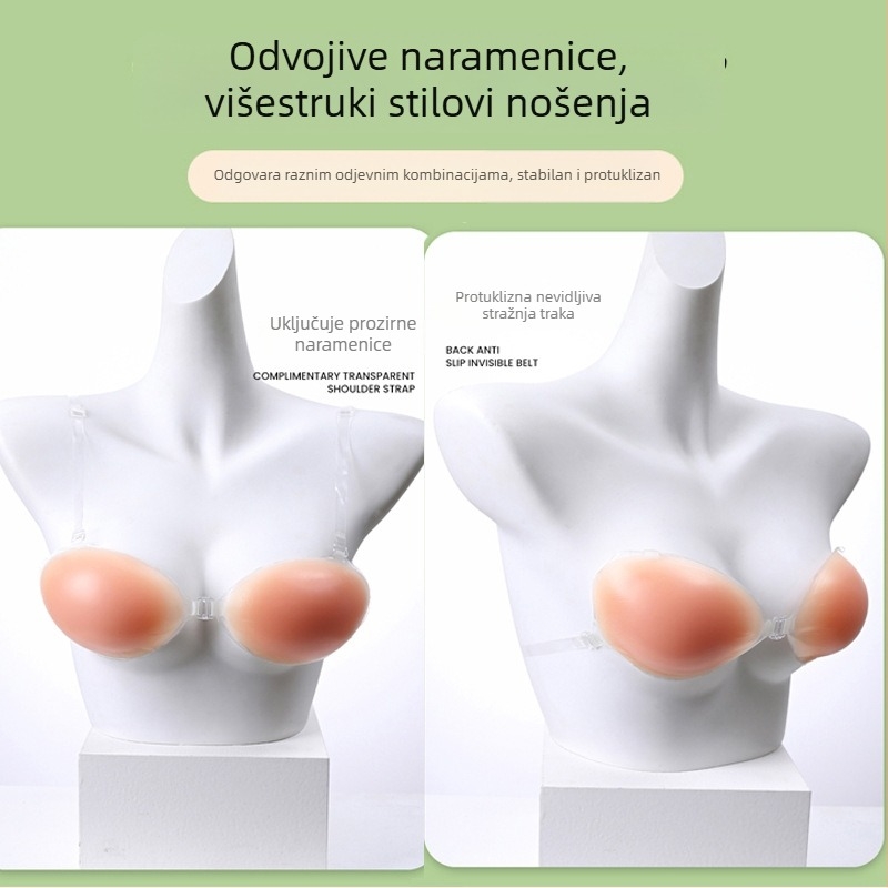 Silikonske grudne jastučiće, deblje, push-up učinak, za trudnoće, nevidljive pod kupaćim kostimom, kružni oblik, 5 cm