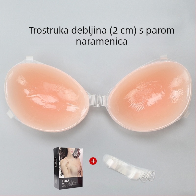 Silikonske grudne jastučiće, deblje, push-up učinak, za trudnoće, nevidljive pod kupaćim kostimom, kružni oblik, 5 cm