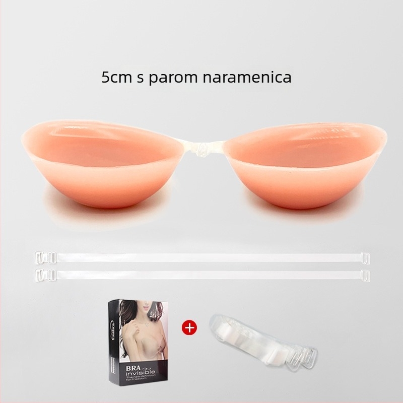 Silikonske grudne jastučiće, deblje, push-up učinak, za trudnoće, nevidljive pod kupaćim kostimom, kružni oblik, 5 cm