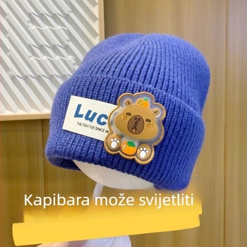 Labubu dječja pletena kapa za jesen-zimu, topla i debela, unisex