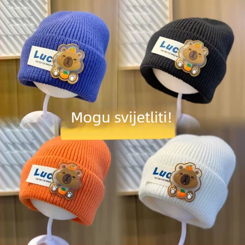 Labubu dječja pletena kapa za jesen-zimu, topla i debela, unisex