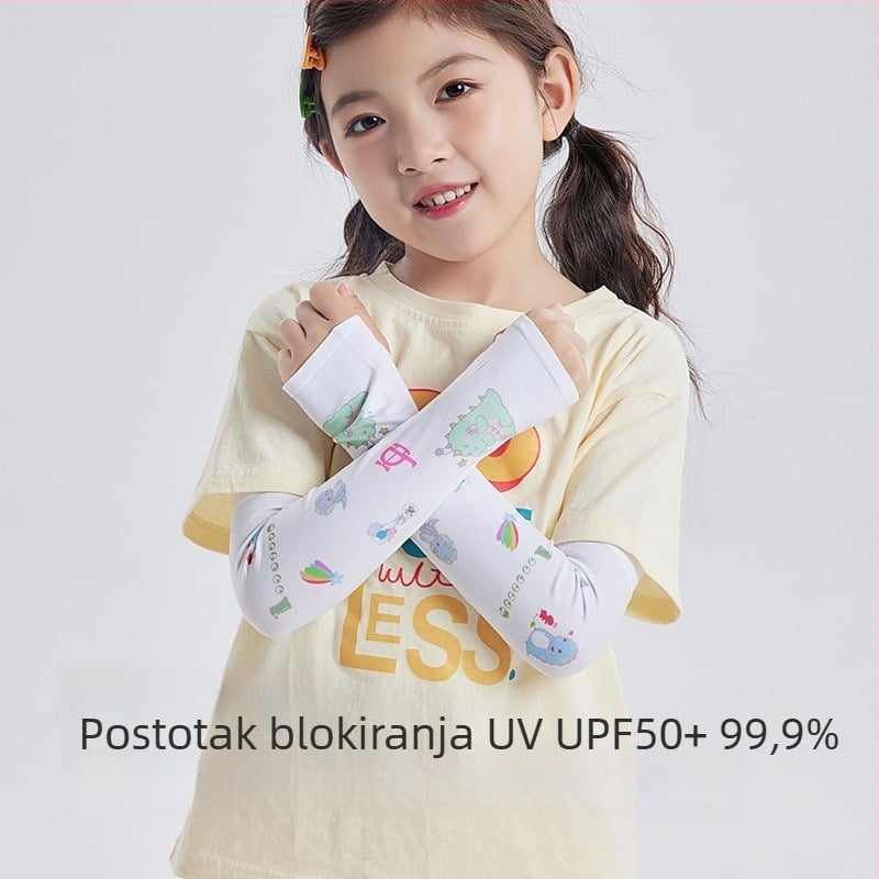 Dječje UV zaštitne predlaktne rukave, monokromatski džakard uzorak, tkanina, za djecu 8–13 godina