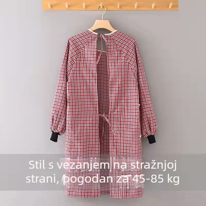 Mengchang 100% pamuk bez rukava, s dvostrukim džepovima, cvjetno-listni uzorak, kuhinjsko radno odijelo protiv prljavštine