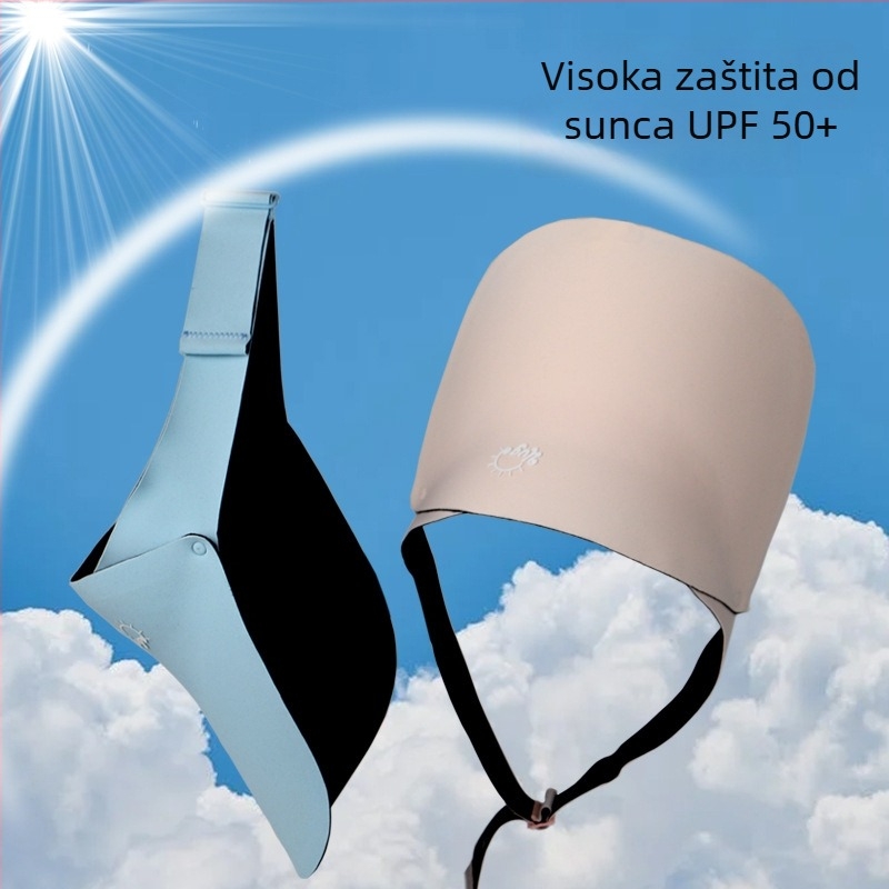 Dječja sunčana kapa s pokrivanjem lica i UV zaštitom, otvoreni vrh i široki obod, najlon za djecu od 2 do 10 godina
