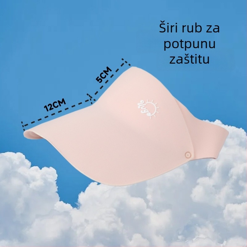 Dječja sunčana kapa s pokrivanjem lica i UV zaštitom, otvoreni vrh i široki obod, najlon za djecu od 2 do 10 godina