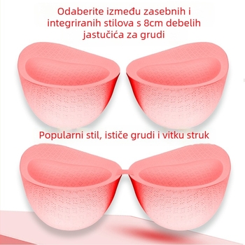 Sportski grudnjak s izmjenjivom najlonskom jastučićem, prozračan, poboljšava oblik