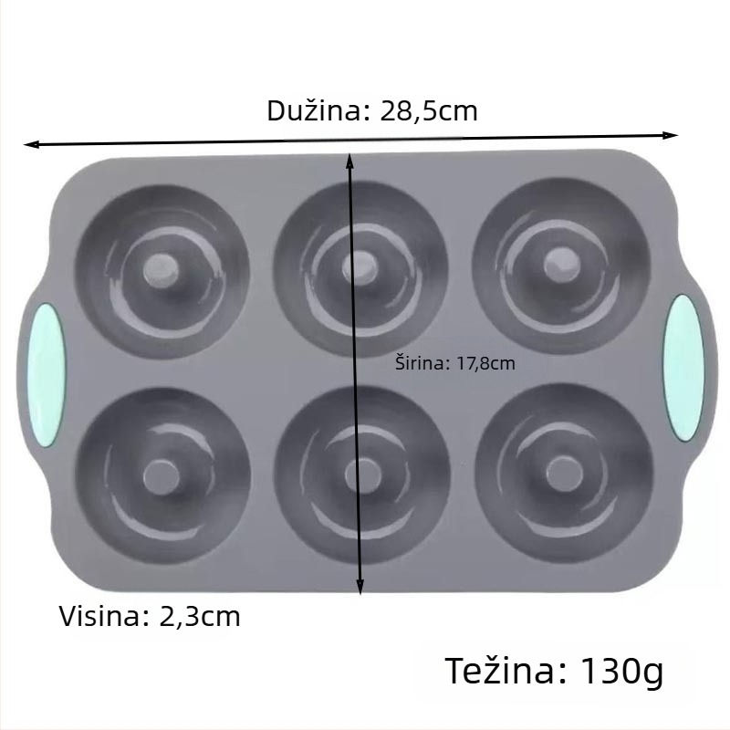 Kalup za pečenje - silikon, neobičnog oblika, otporan na visoke temperature, jednostavno oslobađanje iz kalupa, za pečenje