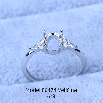 Prazna nosač prstena za Moissanite dijamant od 1 karat, osnova 6x6, unisex