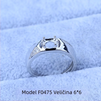 Prazna nosač prstena za Moissanite dijamant od 1 karat, osnova 6x6, unisex