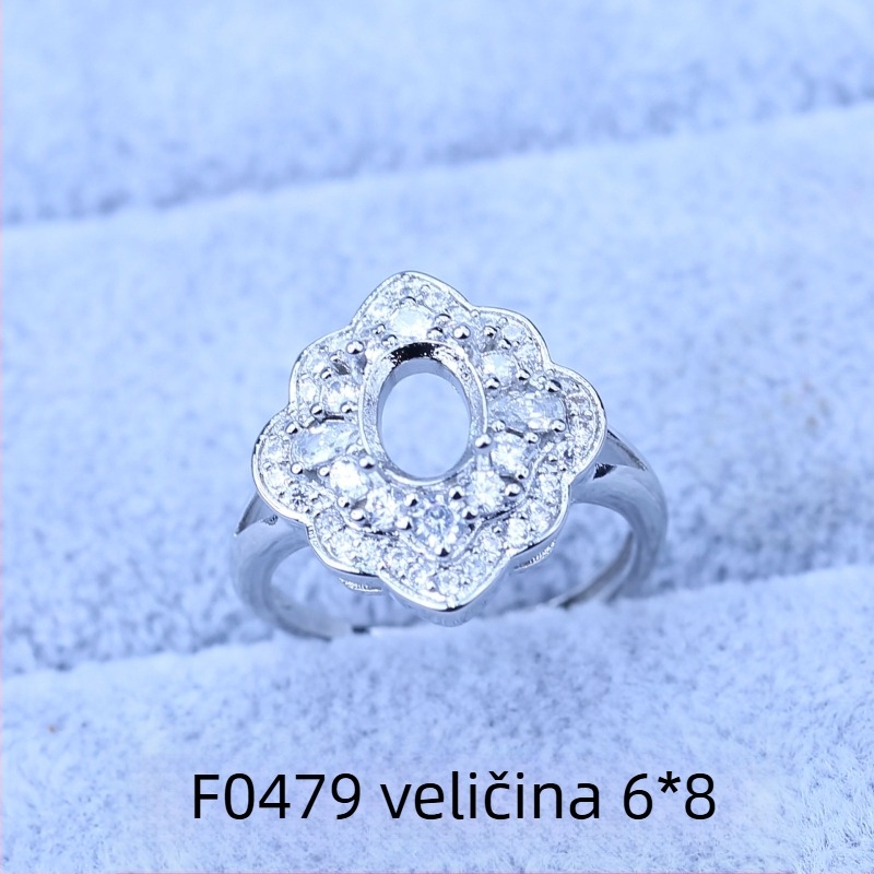 Prazna nosač prstena za Moissanite dijamant od 1 karat, osnova 6x6, unisex