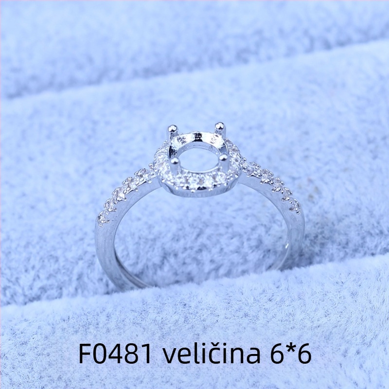 Prazna nosač prstena za Moissanite dijamant od 1 karat, osnova 6x6, unisex
