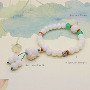 Narukvica Bodhi korijena – Bodhi sjemenke, etnički stil, polirani završetak