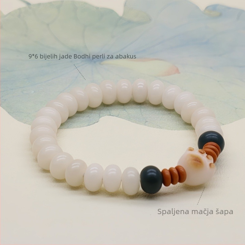 Narukvica Bodhi korijena – Bodhi sjemenke, etnički stil, polirani završetak