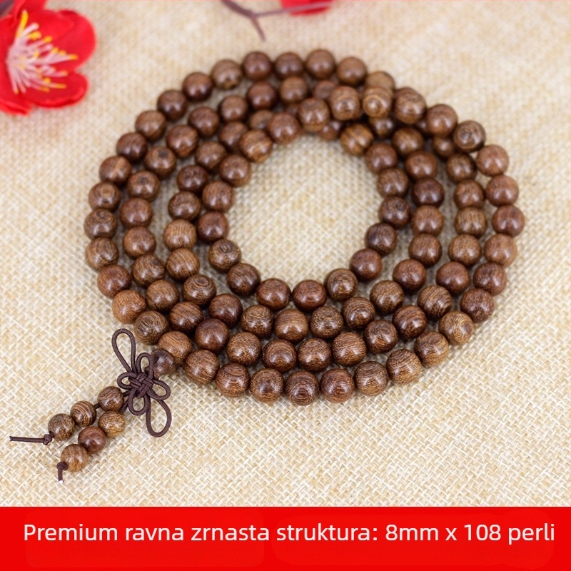 Drvena narukvica, etnički stil, unisex, polirani završetak