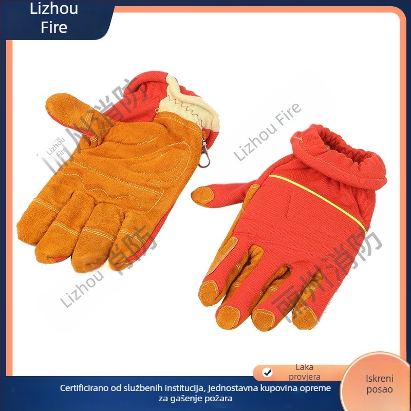 Vatrogasne rukavice od aramidnih vlakana, plamenoodbojna zaštita, otporne na visoke temperature za intervencije u požarima