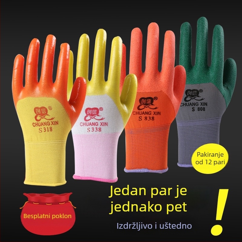 Radničke rukavice - otporne na habanje, izdržljive, vodonepropusne, otporne na ulje, protiv probijanja (Dužina 23 cm; Težina 84 g; Otpor ulju)