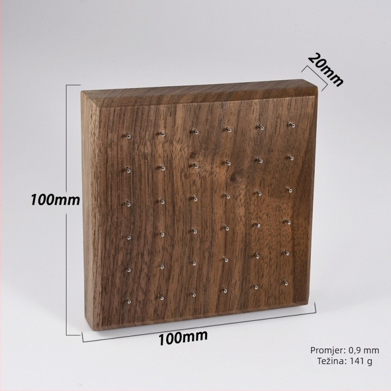 Drveni stalak za izlaganje nakita, jednoslojni, luksuzan stil, perforirana izrada