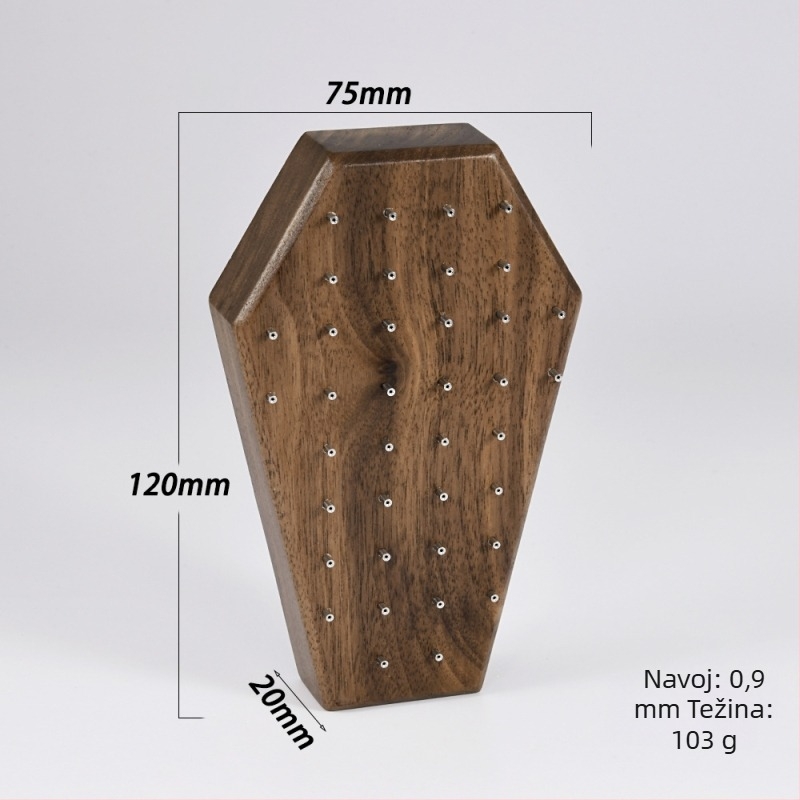 Drveni stalak za izlaganje nakita, jednoslojni, luksuzan stil, perforirana izrada