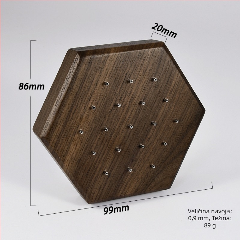 Drveni stalak za izlaganje nakita, jednoslojni, luksuzan stil, perforirana izrada