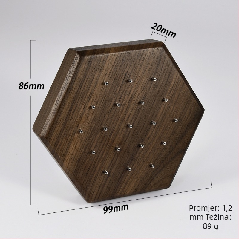 Drveni stalak za izlaganje nakita, jednoslojni, luksuzan stil, perforirana izrada