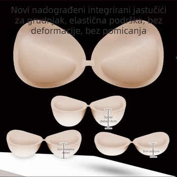 Jednodelni ušiveni grudnjak s odvojivim umetcima, najlon, debeli punjenje, poboljšava mali grudnjak