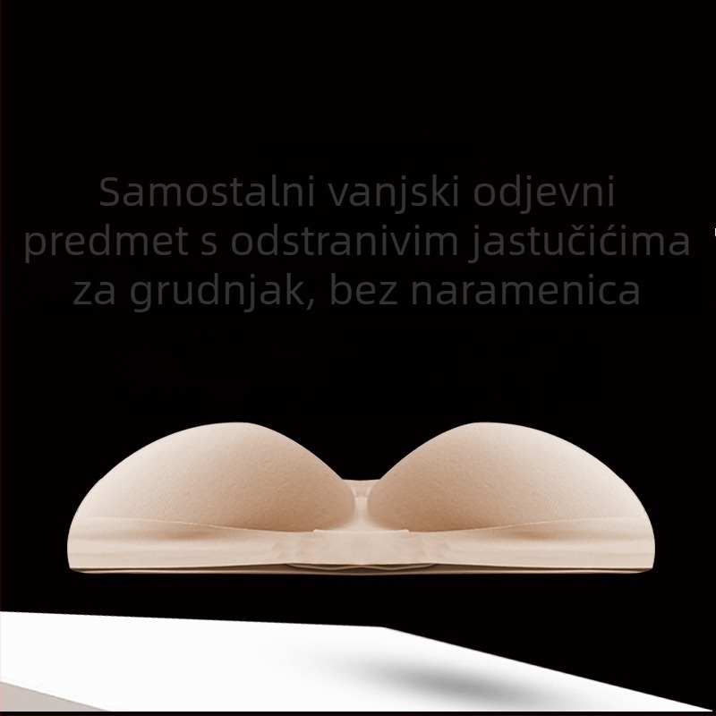 Jednodelni ušiveni grudnjak s odvojivim umetcima, najlon, debeli punjenje, poboljšava mali grudnjak