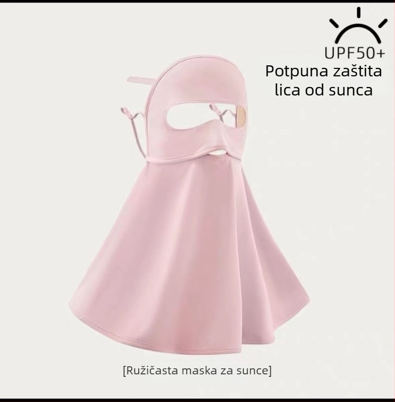 Maska UV zaštite za vožnju – potpuno lice i vrat, 100% akrilna tkanina