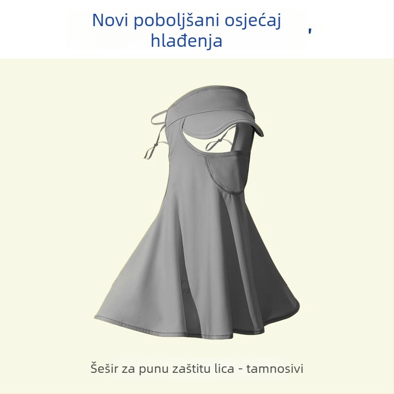 Maska UV zaštite za vožnju – potpuno lice i vrat, 100% akrilna tkanina