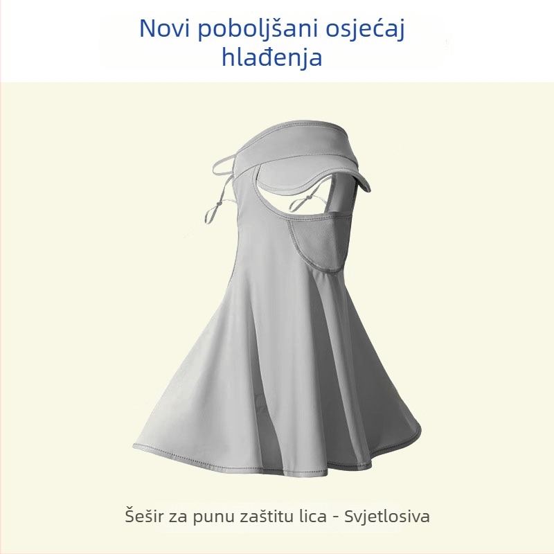 Maska UV zaštite za vožnju – potpuno lice i vrat, 100% akrilna tkanina
