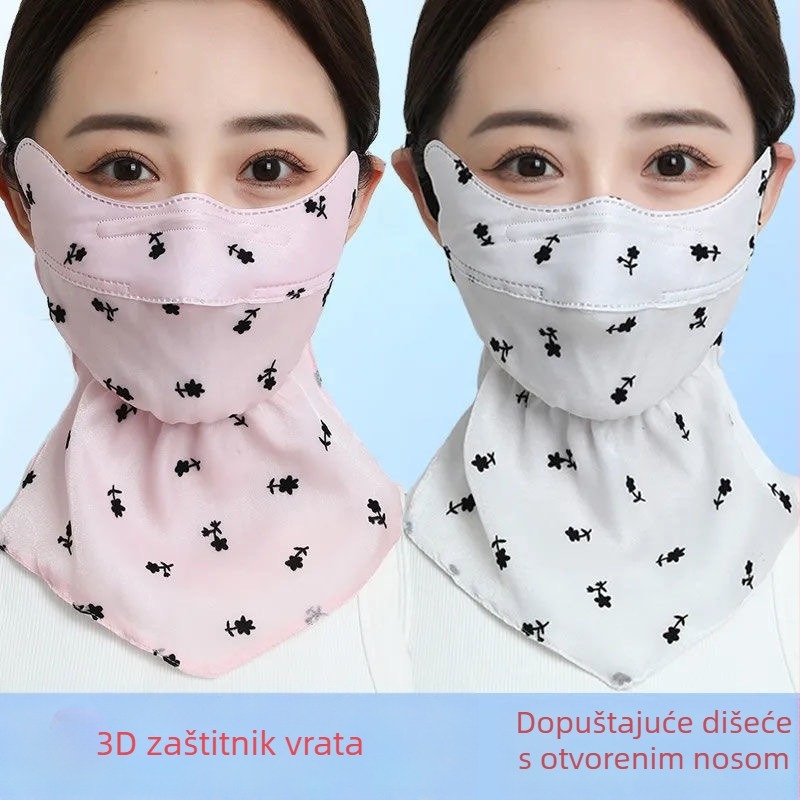 Ice Silk maska za lice, polupokrivenost, prozračna UV zaštita — Ljeto 2024