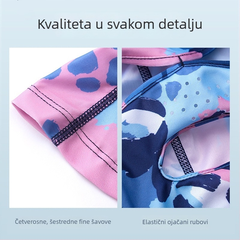 Dječja Facekini maska za plivanje s UV zaštitom, potpuna zaštita lica, vodootporna poliester tkanina (81-95% poliester)