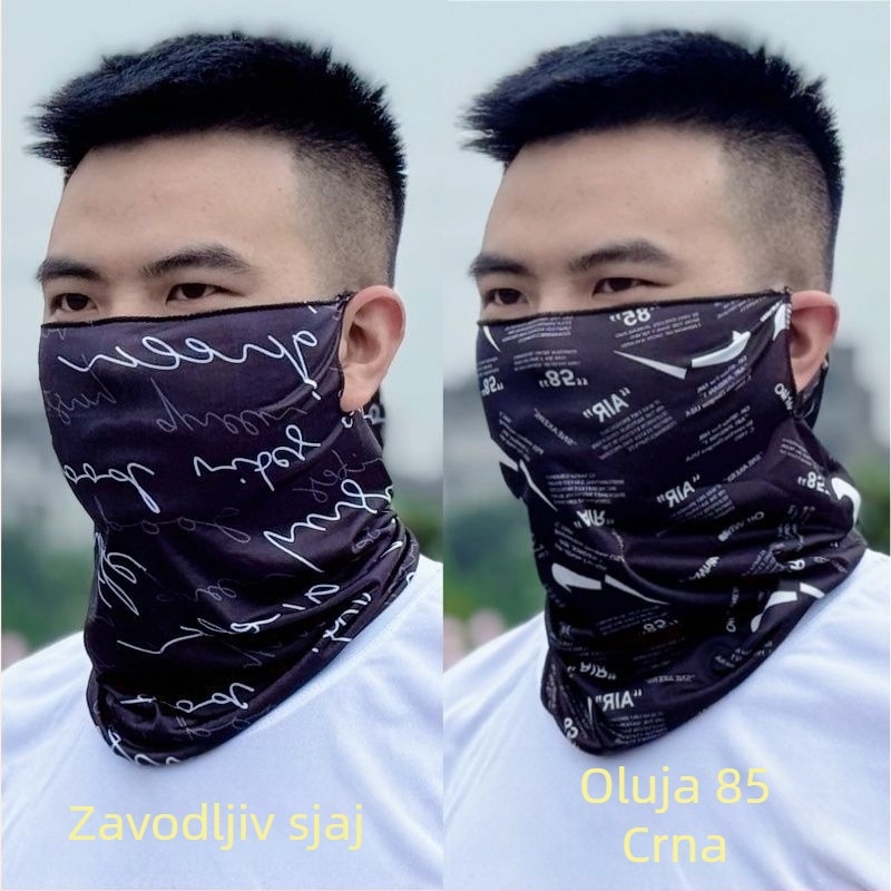 Maska za biciklizam od Ice Silk, UV zaštita, unisex, pokriva lice i vrat, prozračna, s ušnim petljama