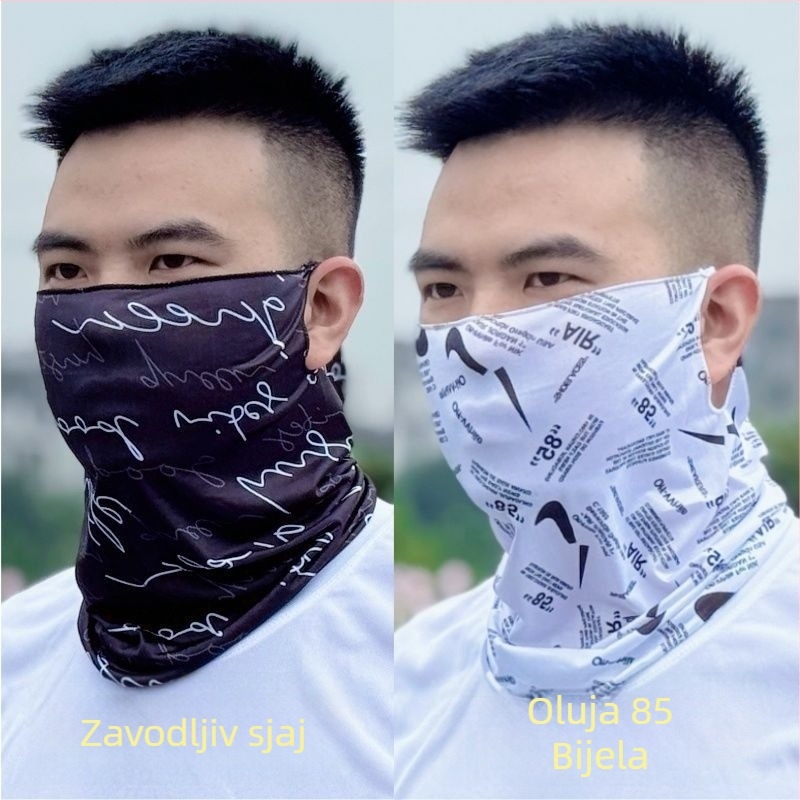 Maska za biciklizam od Ice Silk, UV zaštita, unisex, pokriva lice i vrat, prozračna, s ušnim petljama