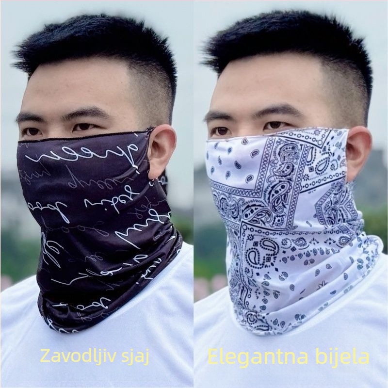 Maska za biciklizam od Ice Silk, UV zaštita, unisex, pokriva lice i vrat, prozračna, s ušnim petljama