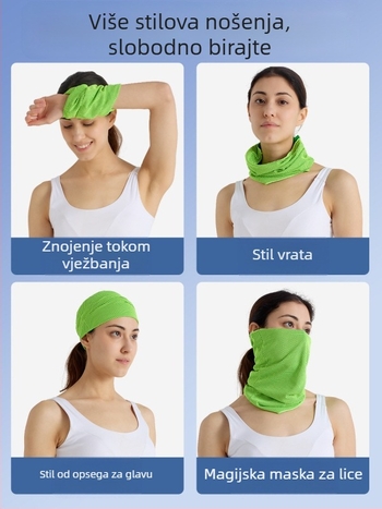 Maska za vožnju s zaštitom od sunca, osvježavajuća i prozračna za vrat - poliester, unisex, prilagodba dostupna