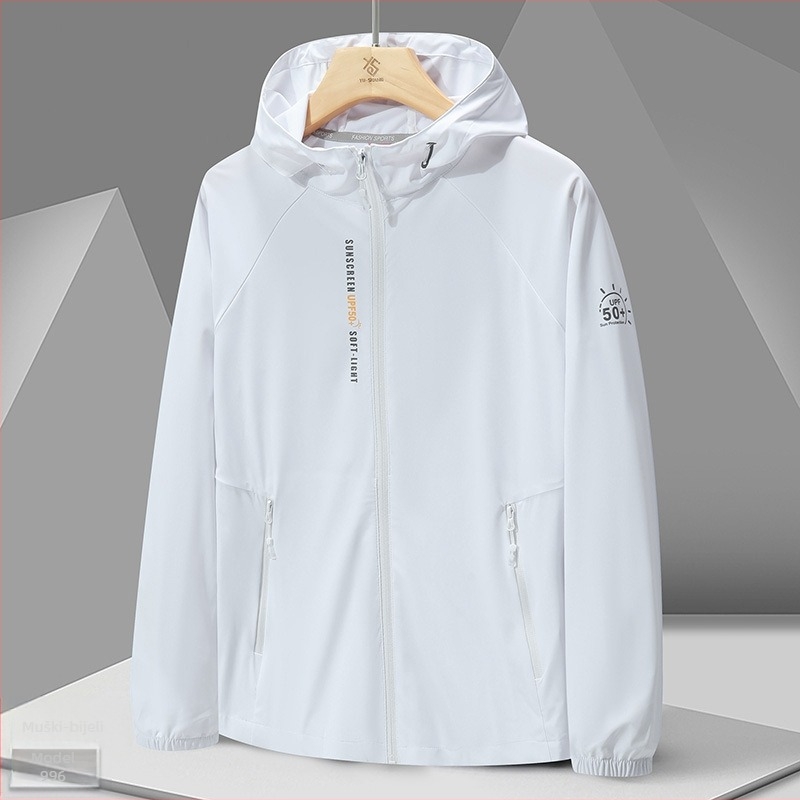 Vanjska windbreaker jakna 996 – unisex, UPF50+ UV zaštita, prozračna i ultralaka, kamuflažni uzorak s kapuljačom, poliester