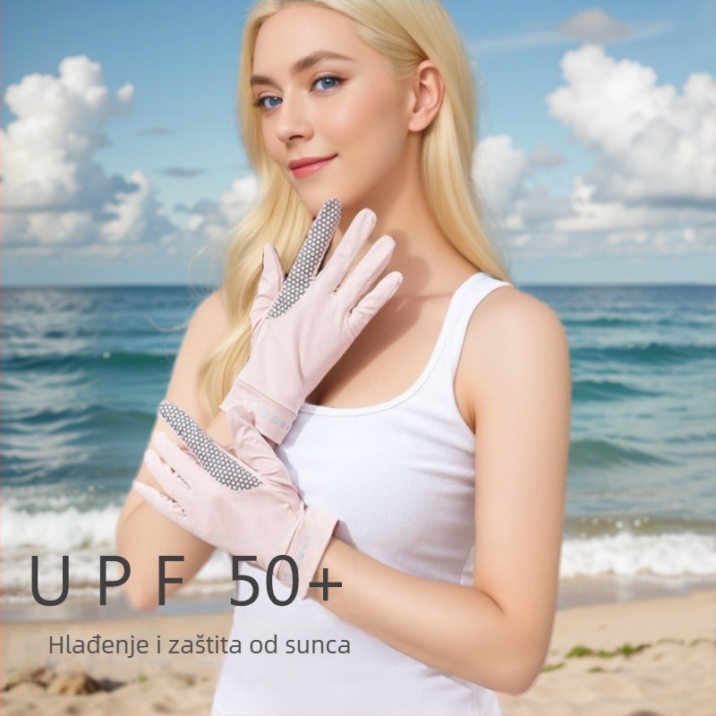Ljetne rukavice za zaštitu od sunca za vanjsku vožnju biciklom i vožnju, UPF50+ UV zaštita, hlađenje Ice-Feel, flip-up dizajn