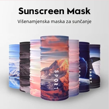 Ovratnik šal Ice Silk s UV zaštitom za vanjske sportove, ribolov i vožnju motocikla; polovični dizajn prekrivanja; Ice Silk materijal 81–95%, glavni poliester, spandex do 10%
