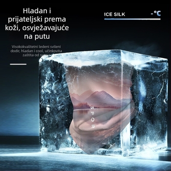 Ovratnik šal Ice Silk s UV zaštitom za vanjske sportove, ribolov i vožnju motocikla; polovični dizajn prekrivanja; Ice Silk materijal 81–95%, glavni poliester, spandex do 10%