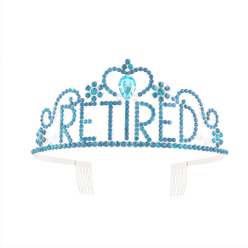 Krona od legure s kristalima – K9 čistoća, dijamantni završni sloj, unisex modni dodatak za proslavu umirovljenja