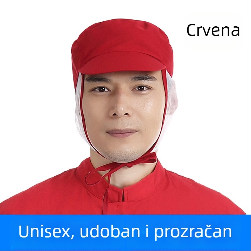 Mrežasta radna kapa, pamuk, jednostavno tkanje, kupolasti vrh, kratki rub