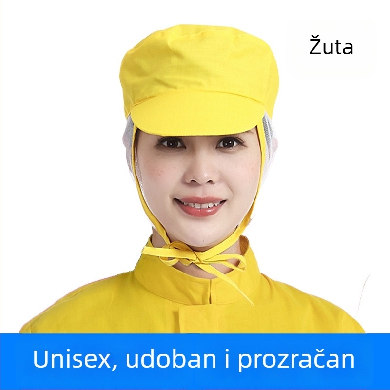 Mrežasta radna kapa, pamuk, jednostavno tkanje, kupolasti vrh, kratki rub