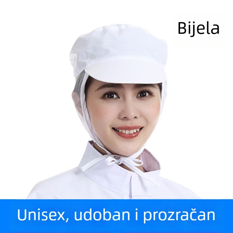 Mrežasta radna kapa, pamuk, jednostavno tkanje, kupolasti vrh, kratki rub