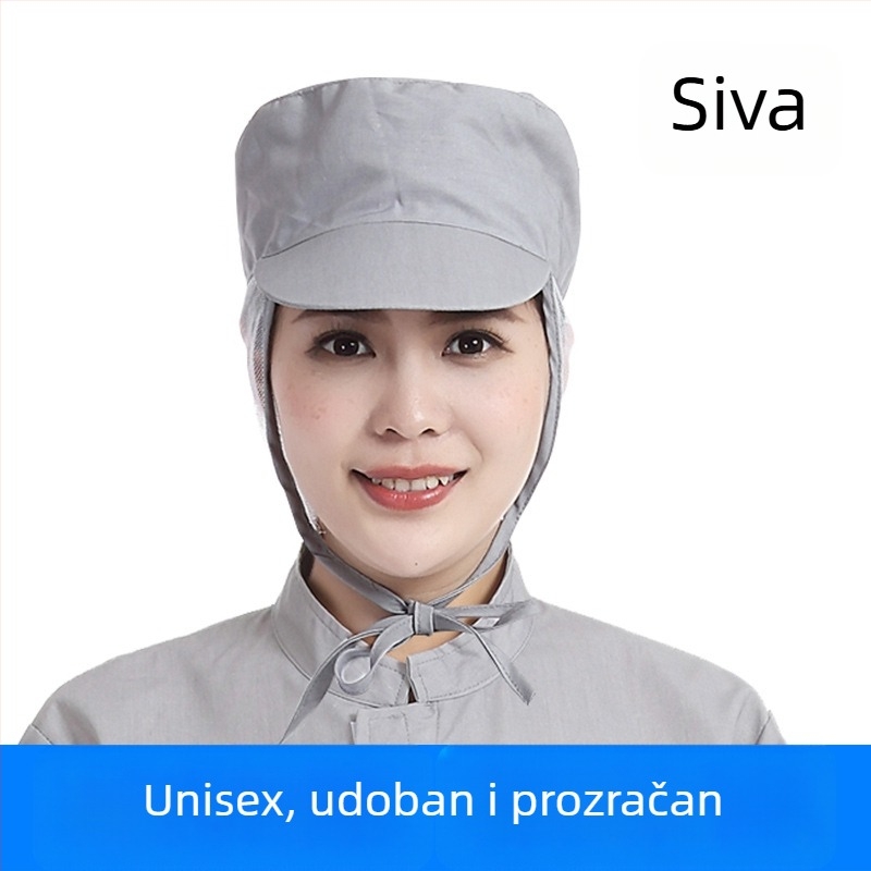 Mrežasta radna kapa, pamuk, jednostavno tkanje, kupolasti vrh, kratki rub