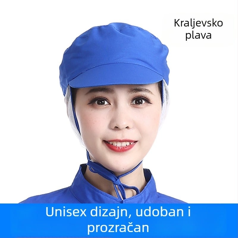 Mrežasta radna kapa, pamuk, jednostavno tkanje, kupolasti vrh, kratki rub