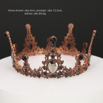 Krona za glavu – legura, elektropoliranje završetak, oblik krune, ženski stil